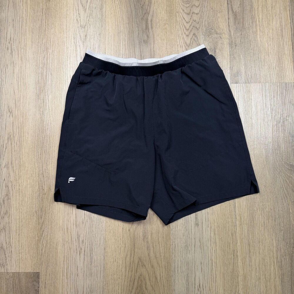 Fabletics Shorts Mens Medium Black 7in Inseam Lined Running Athletic Mesh Gym